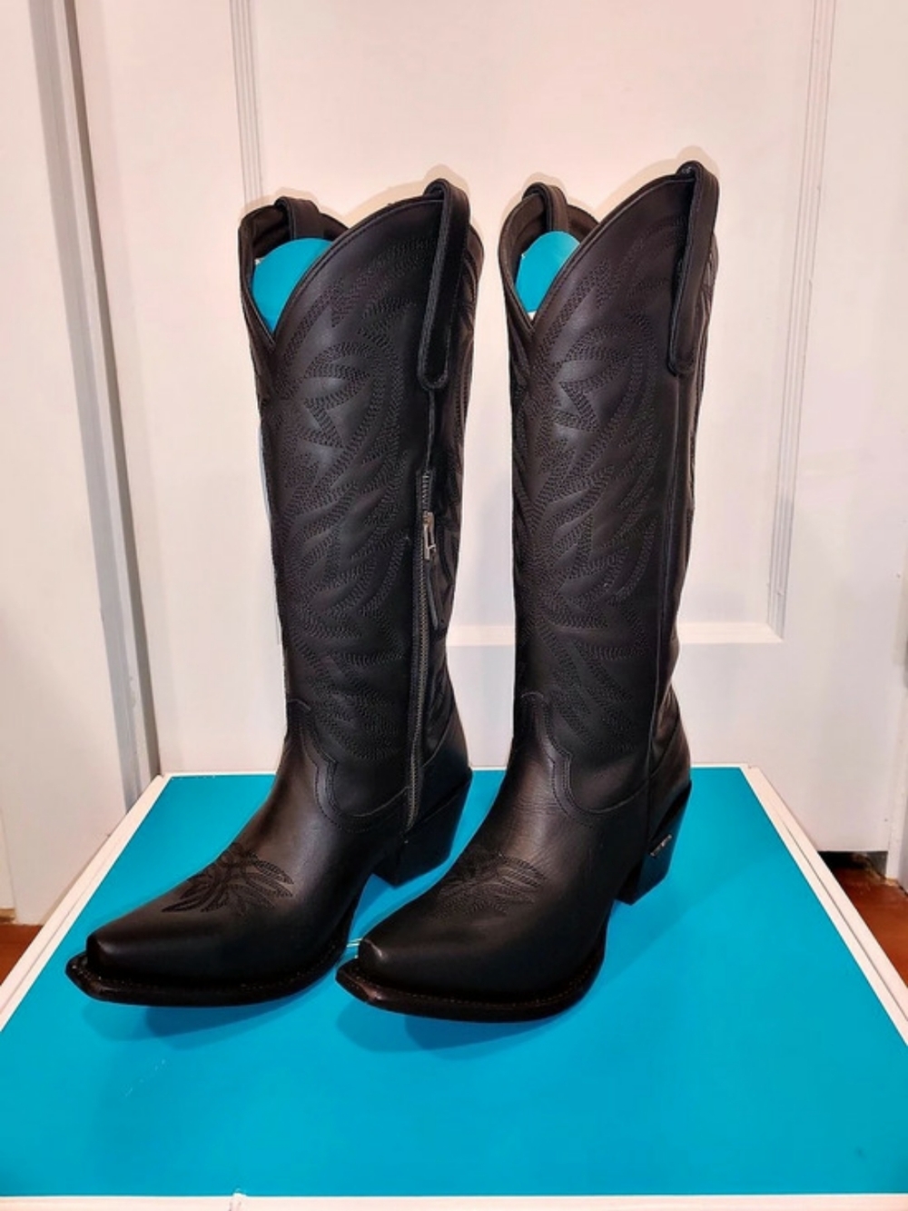 Lane Boots Smokeshow Cowboy Cowgirl Boots Jet Black US 8 NWT - Picture 2 of 10